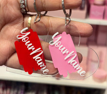 Load image into Gallery viewer, Personalized Heart Name Keychain ๐ | Custom Acrylic Keychain