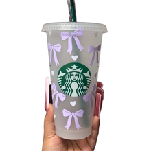 Load image into Gallery viewer, Bow Hearts Cup π | Custom Name Cold Cup