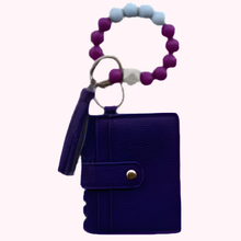 Load image into Gallery viewer, Boss Glam Cardholder Wristlet – Beaded Keychain Wallet
