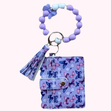 Load image into Gallery viewer, Boss Glam Cardholder Wristlet – Beaded Keychain Wallet