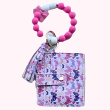 Load image into Gallery viewer, Boss Glam Cardholder Wristlet – Beaded Keychain Wallet
