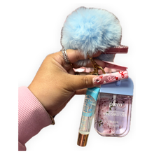 Load image into Gallery viewer, Boss Glam Sanitizer Keychain – Lip Gloss & Hand Sanitizer Set