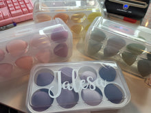 Load image into Gallery viewer, Personalized Beauty Blender Set π | 8-Piece Makeup Sponge Kit with Case