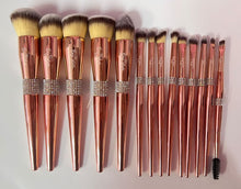 Load image into Gallery viewer, RoseGold Boss Glam Brushes 14pc

