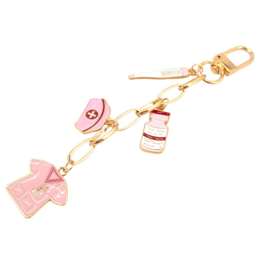 Nurse pink keychain