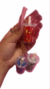 Rhinestone mini cup keychain