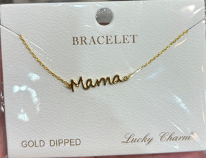 Mama gold dipped bracelet with free box