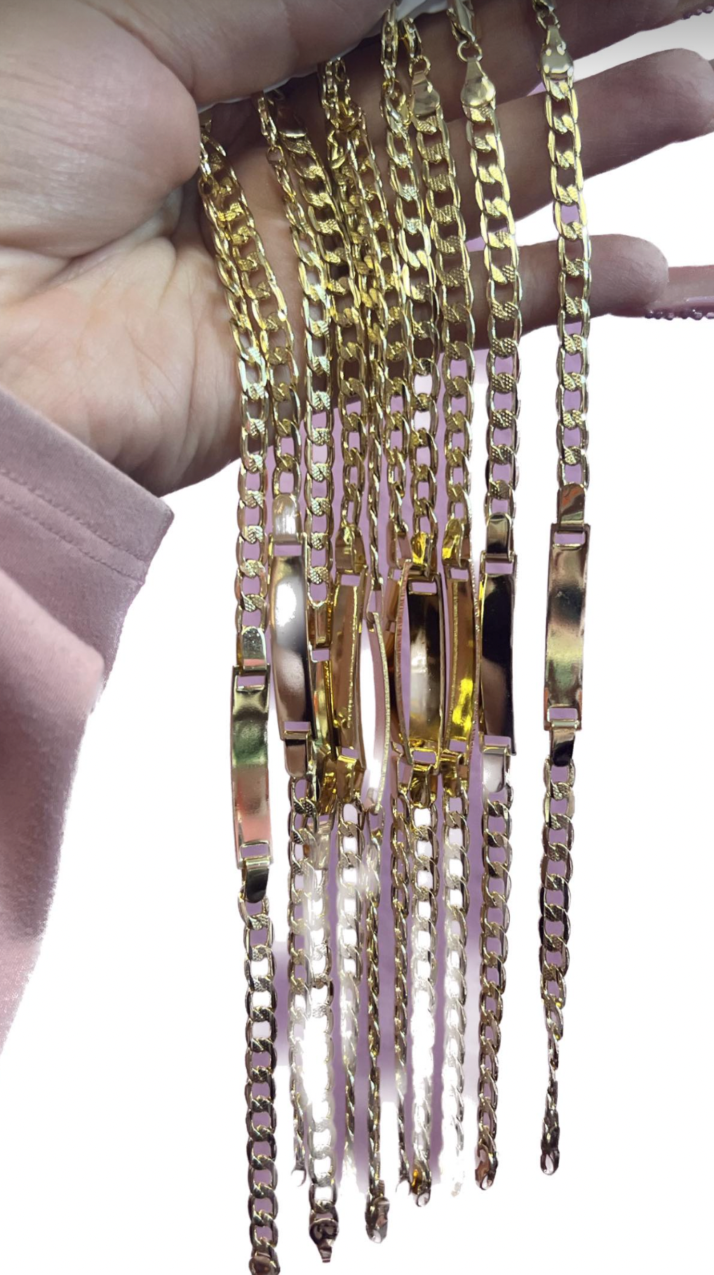 Valentino diamond cut bracelet gold plated