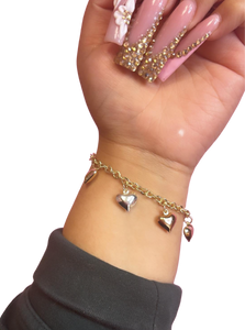 New ! Heart Gold Plated Bracelet