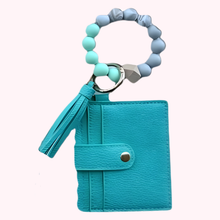 Load image into Gallery viewer, Boss Glam Cardholder Wristlet – Beaded Keychain Wallet
