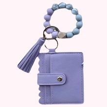 Load image into Gallery viewer, Boss Glam Cardholder Wristlet – Beaded Keychain Wallet

