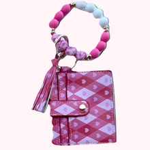 Load image into Gallery viewer, Boss Glam Cardholder Wristlet – Beaded Keychain Wallet
