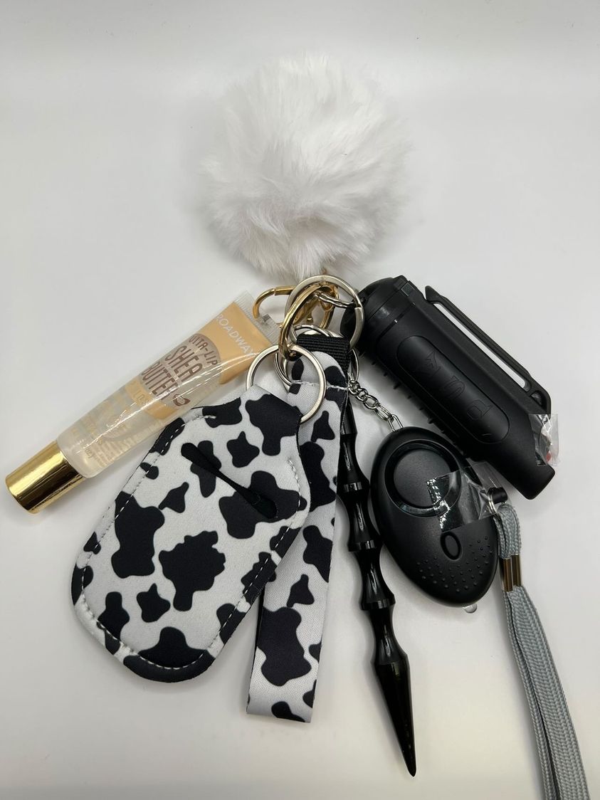 Cow Print Self defense keychain