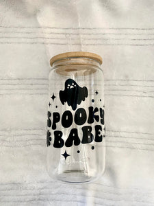 Spooky Babe 16oz Glass Cup