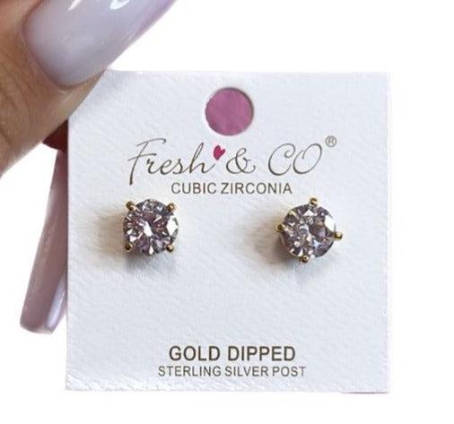 Cubic Zirconia Gold Dipped