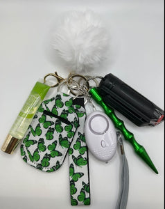 Green Butterfly Self defense keychain